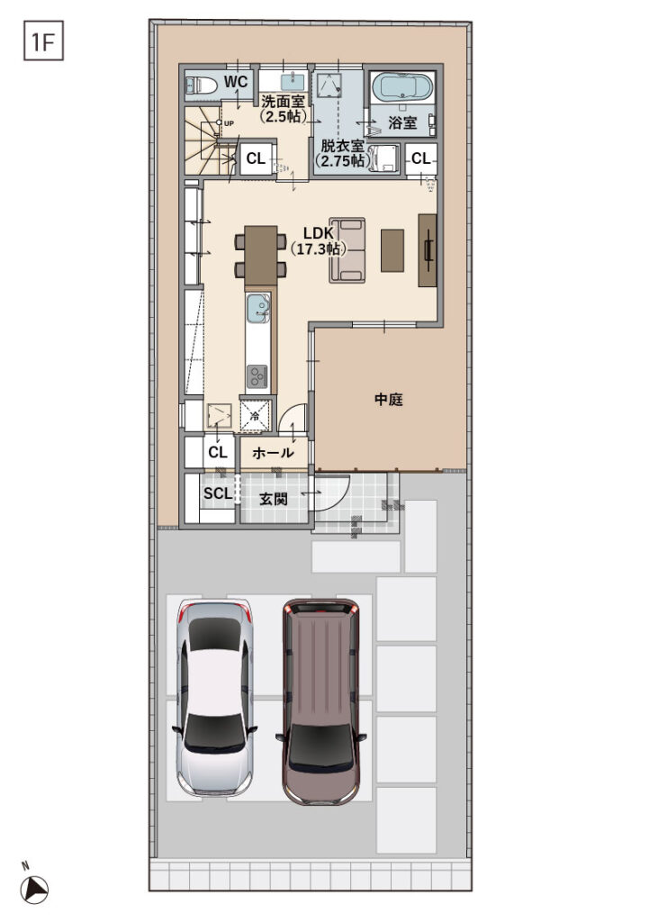 新涯町一丁目(1号地)間取り図_1F
