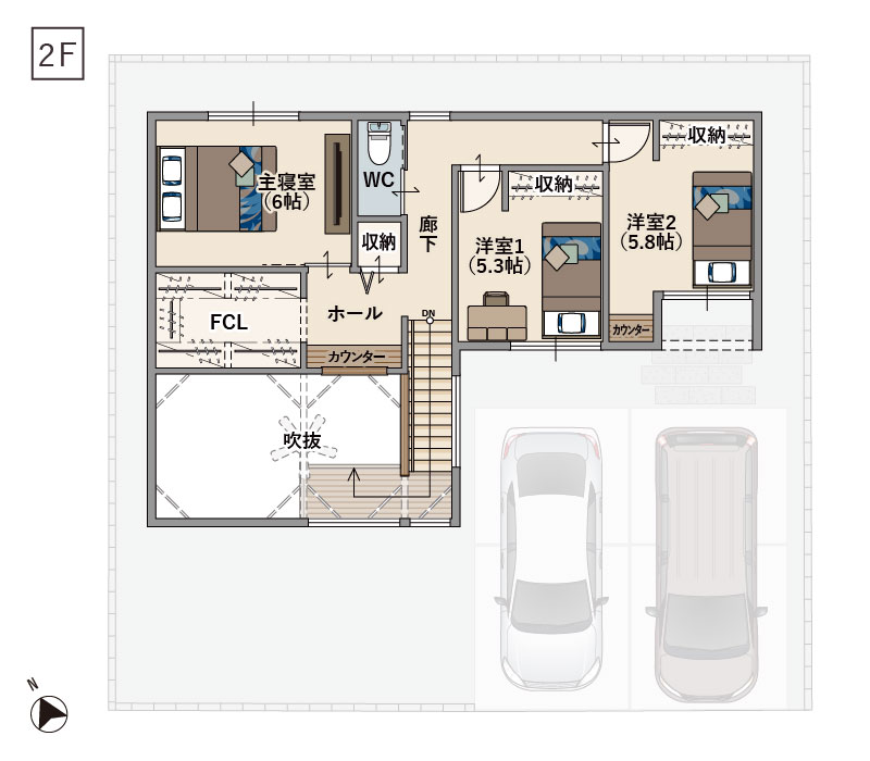 東川口町5丁目(3号地)間取り図_2F