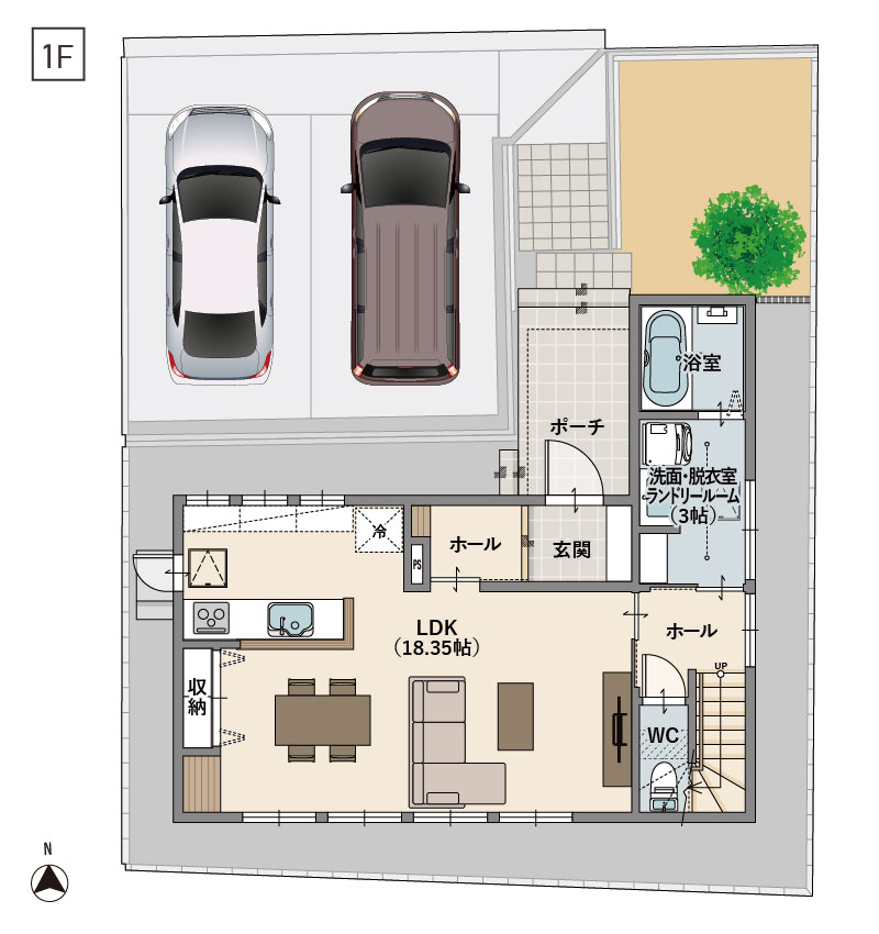 南本庄5丁目(2号地)間取り図_1F
