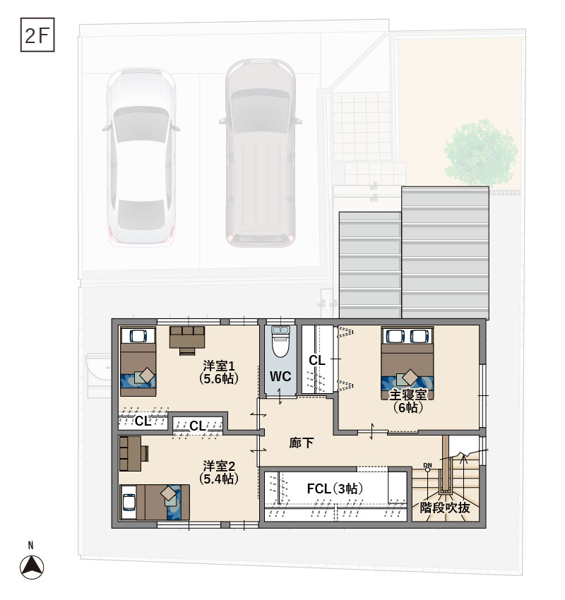 南本庄5丁目(2号地)間取り図_2F