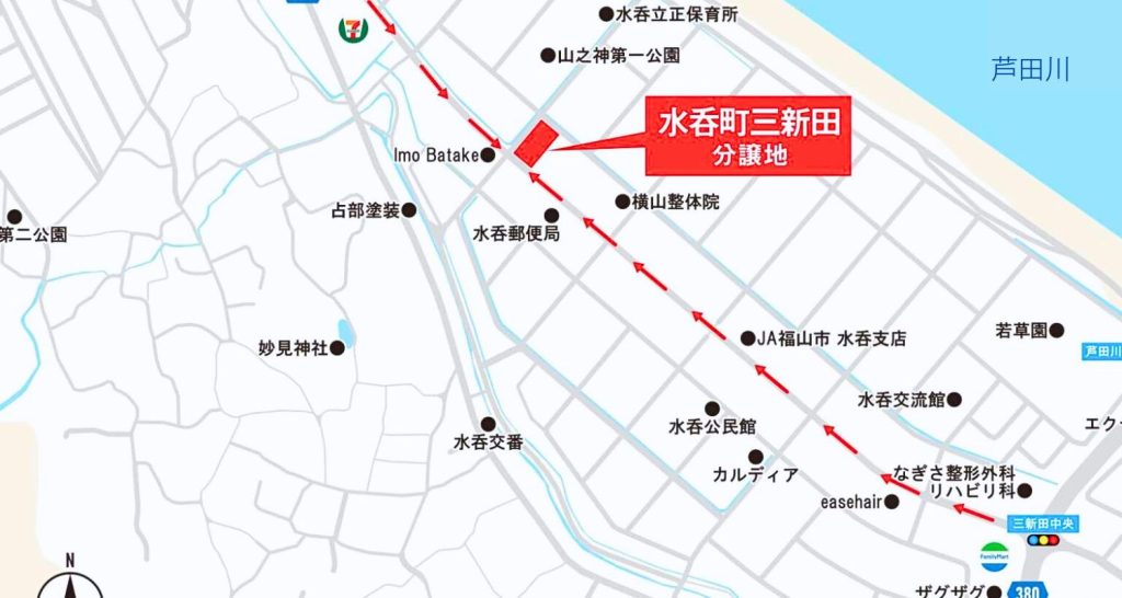 水呑三新田の地図